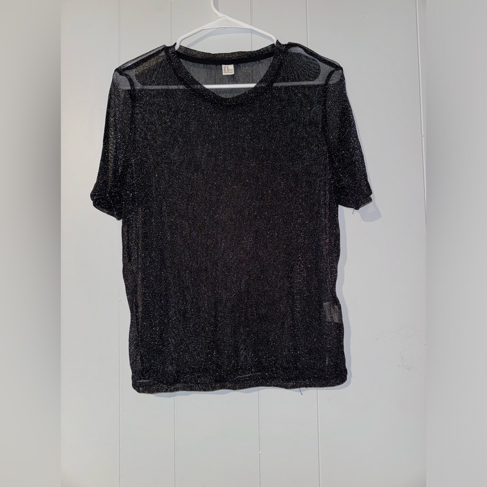 Glitter Mesh Top